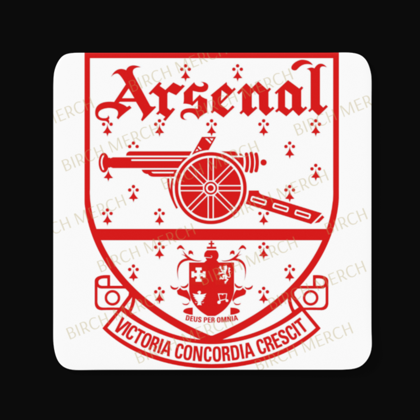 Arsenal 1949-1990 Badge Square Coaster 9cm x 9cm