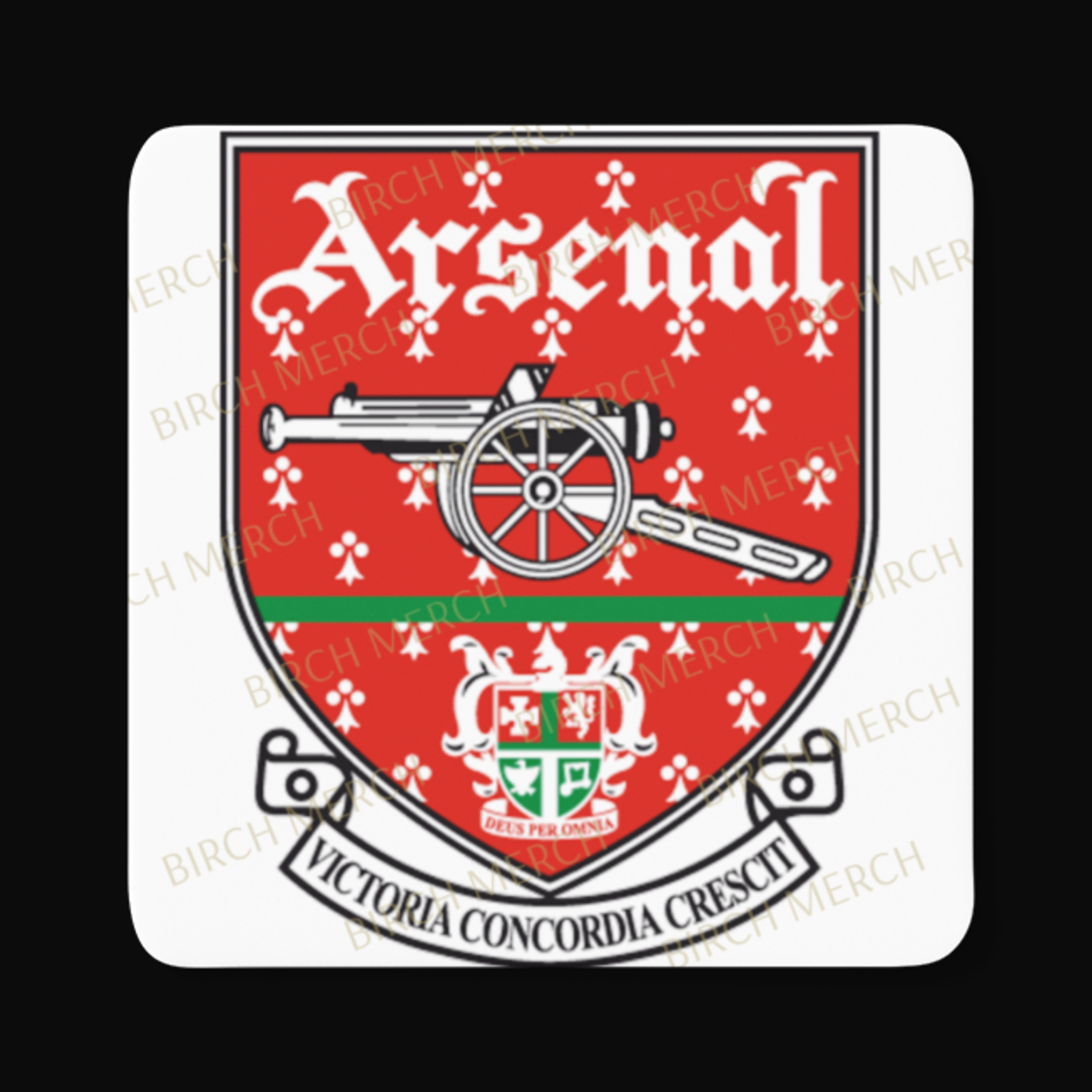 Arsenal 1990-1994 Badge Square Coaster 9cm x 9cm