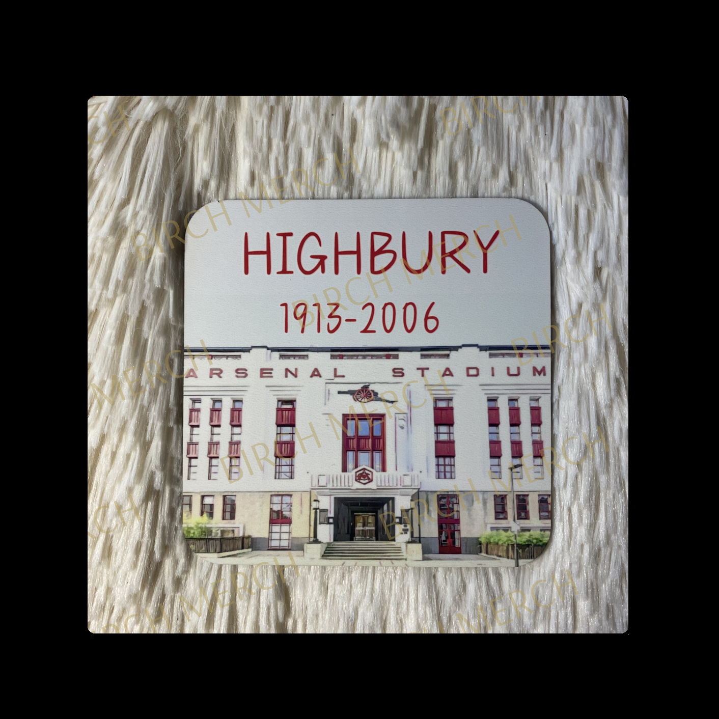 Arsenal Vintage Highbury 4 Square Coaster Set 9cm x 9cm