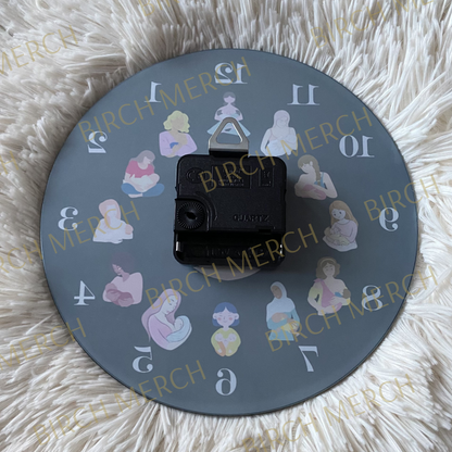 Milk O'Clock Round Glass Clock 20cm