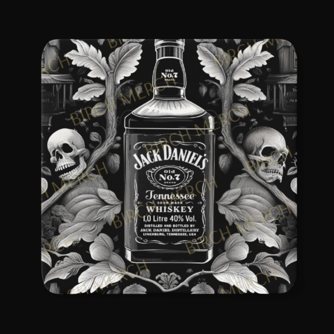 Jack Daniel's Square Coaster 9cm x 9cm Design 1