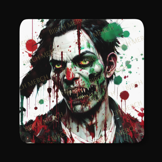 Zombie Square Coaster 9cm x 9cm Style B Design 1