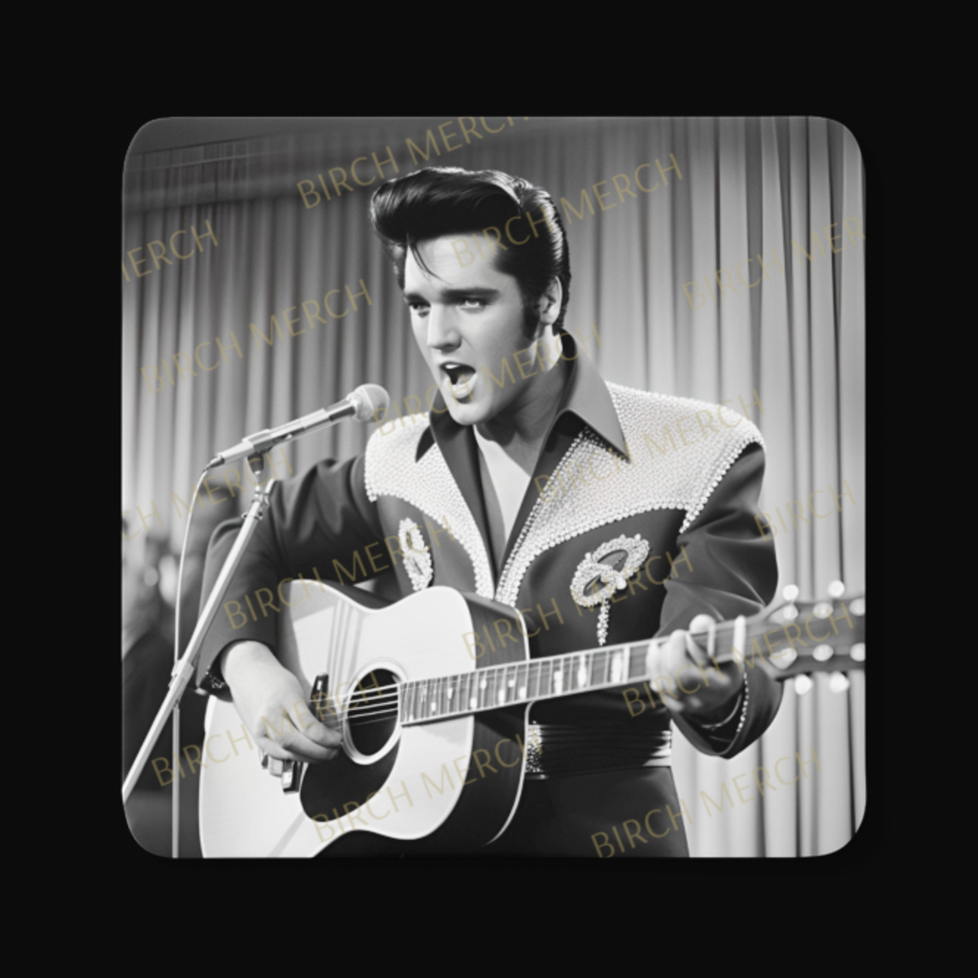 Elvis Presley Square Coaster 9cm x 9cm Design 1