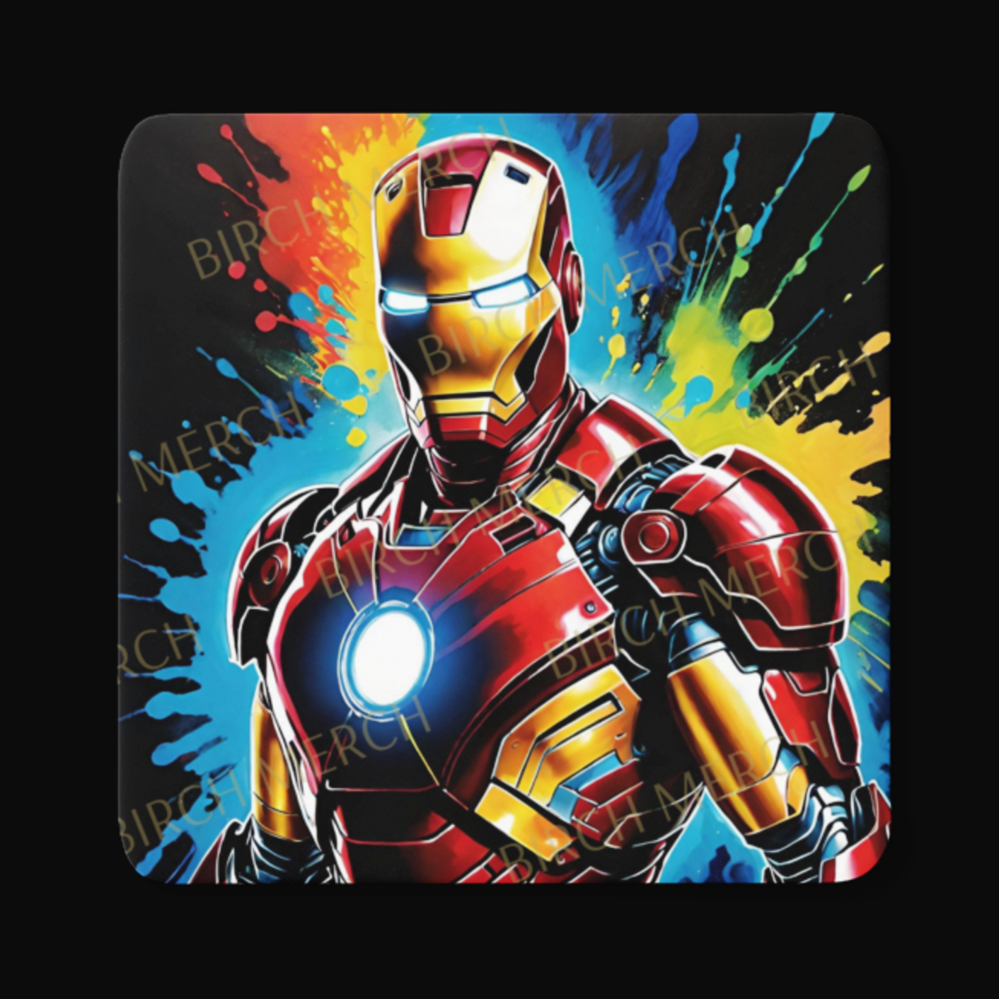 Iron Man Square Coaster 9cm x 9cm Design 1