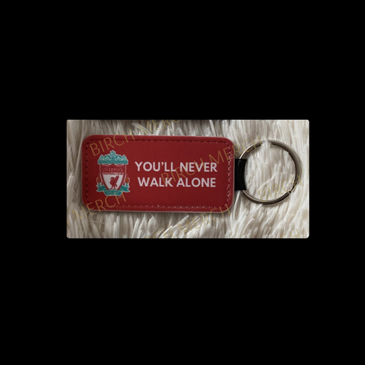 Liverpool You'll Never Walk Alone Rectangular Keyring 4cm x 8cm