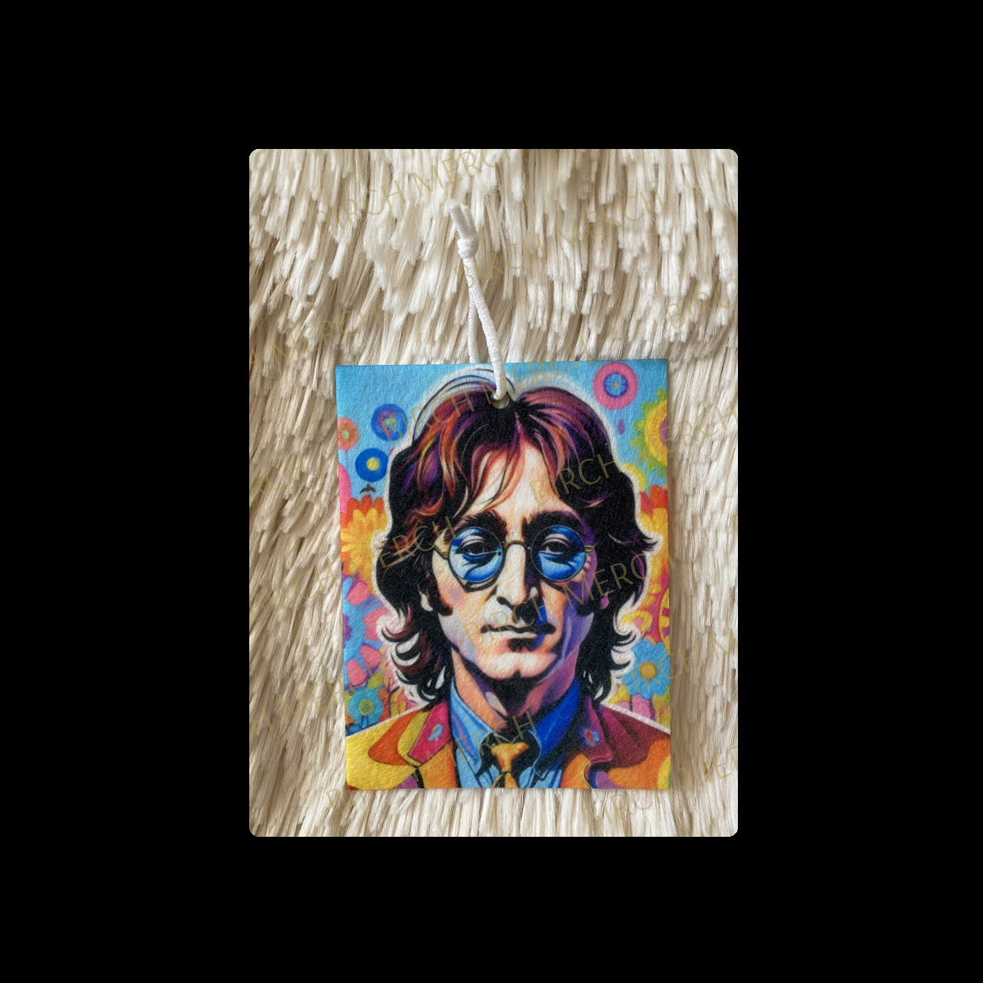 John Lennon Double Sided Air Freshener 10cm x 7.5cm