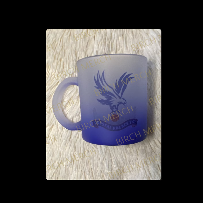 Crystal Palace Badge 11oz (330ml) Blue Two Tone Frosted Mug