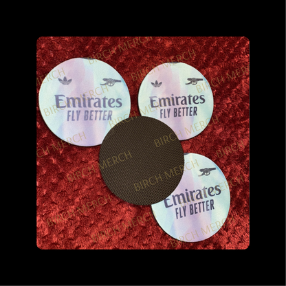 Arsenal 2024/25 3rd Kit Round Rubber 4 Coaster Set 10cm