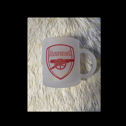 Arsenal Red Badge 11oz (330ml) Clear Frosted Mug