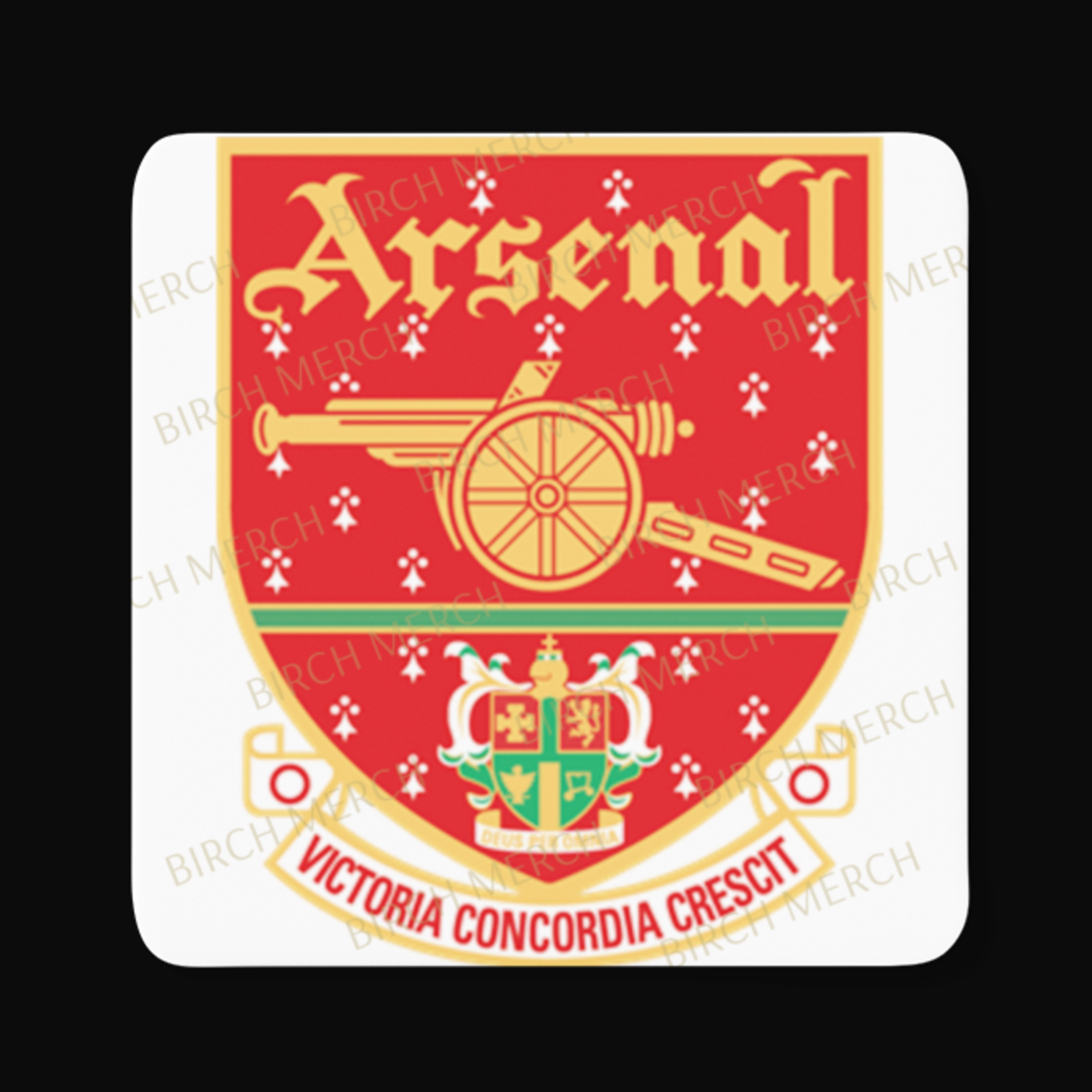 Arsenal 2001-2002 Badge Square Coaster 9cm x 9cm