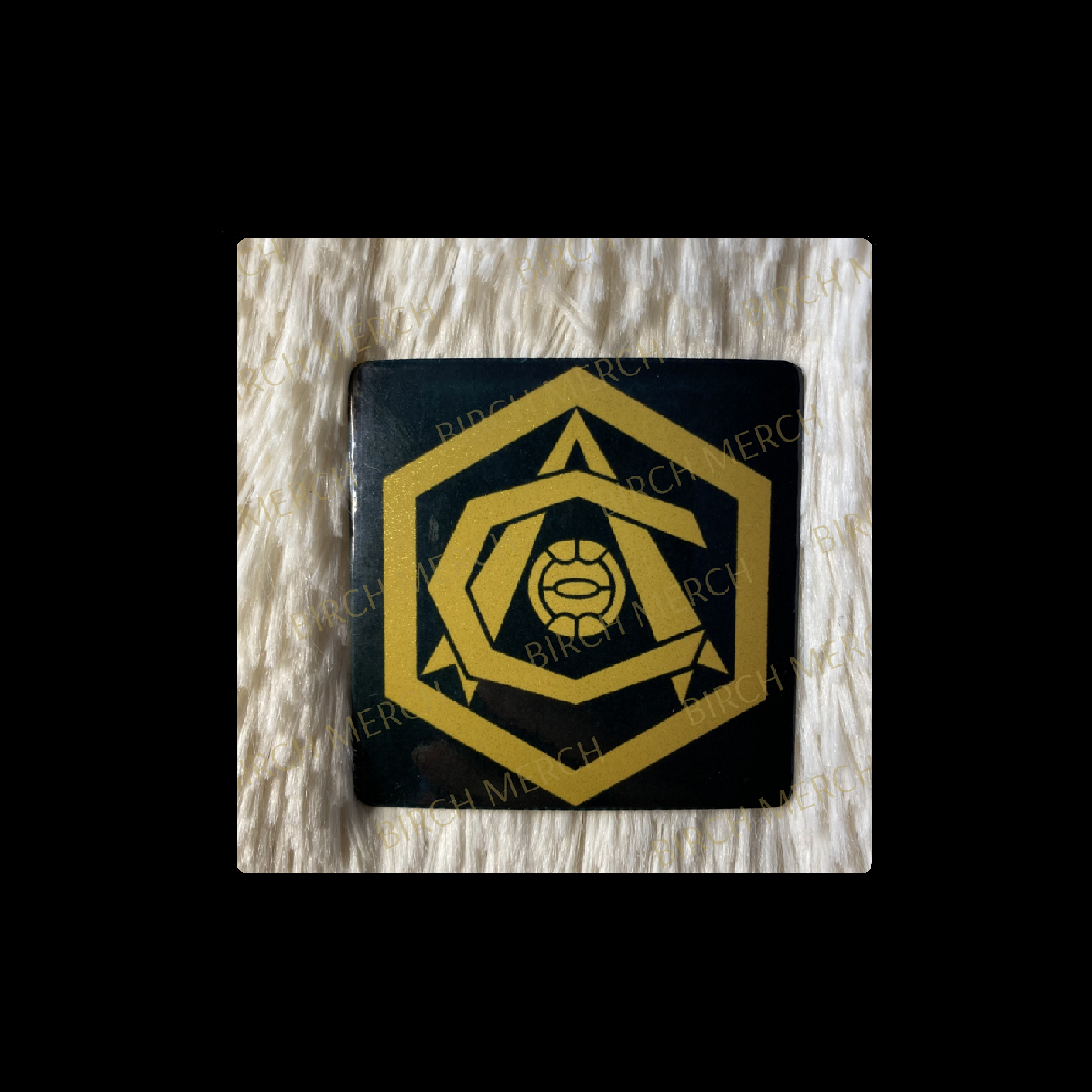 Arsenal Black & Gold 1936-1949 Badge Square Magnet 6.5cm x 6.5cm