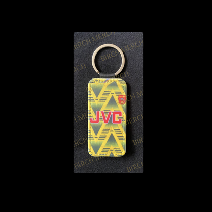 Arsenal 1993 Bruised Banana Away Kit Rectangular Keyring 4cm x 8cm