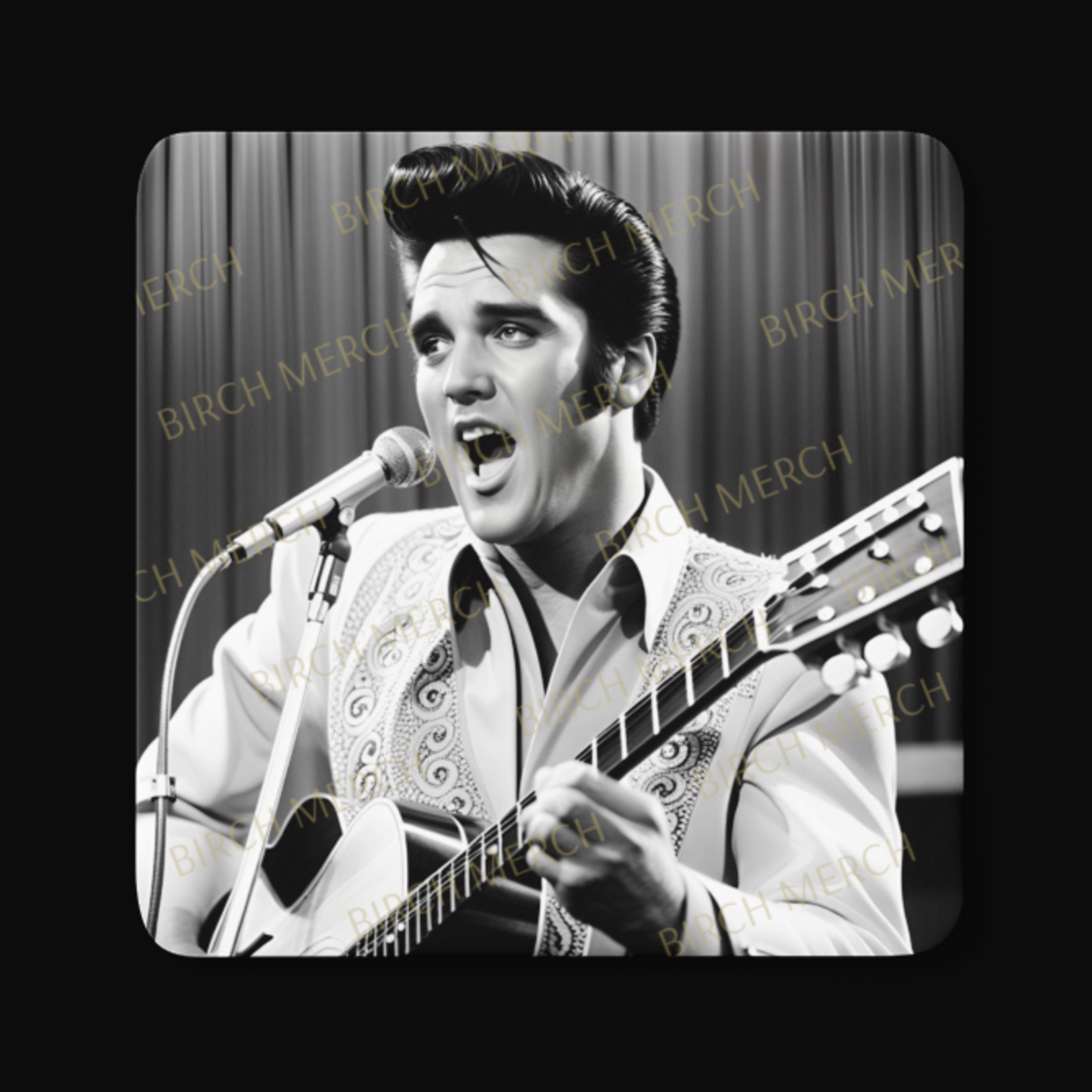 Elvis Presley Square Coaster 9cm x 9cm Design 2