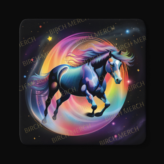 Mystical Horse Square Coaster 9cm x 9cm Design 2