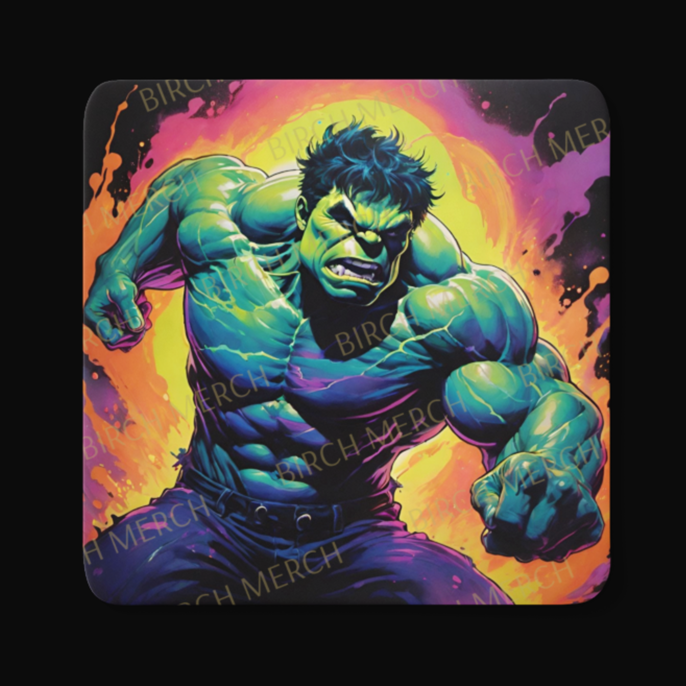 Hulk Square Coaster 9cm x 9cm Design 2