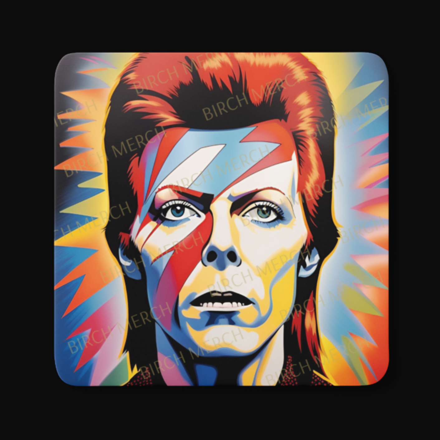 David Bowie Square Coaster 9cm x 9cm Design 2