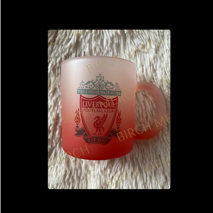 Liverpool Badge 11oz (330ml) Red Two Tone Frosted Mug