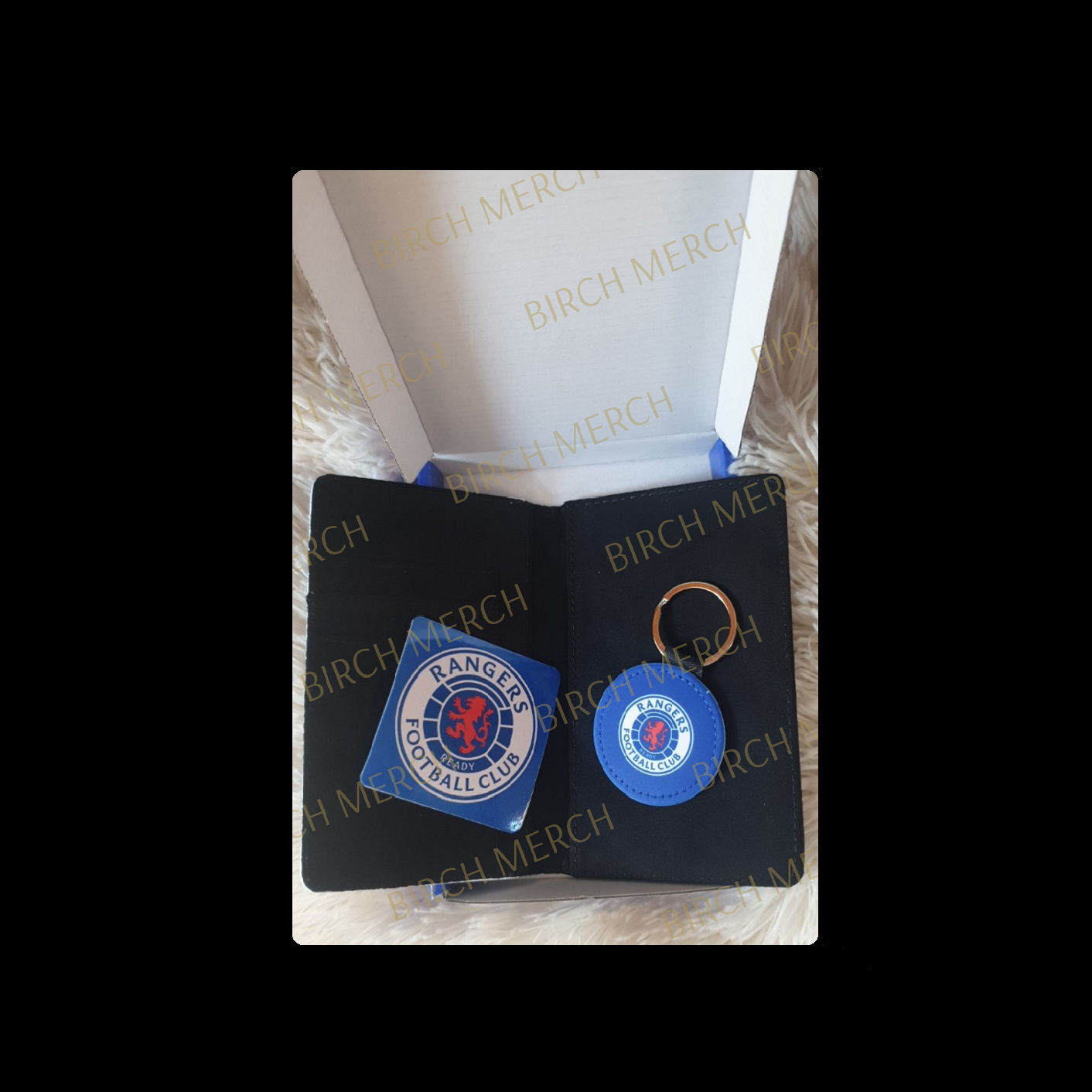 Glasgow Rangers Badge Passport Holder Wallet Gift Box Set