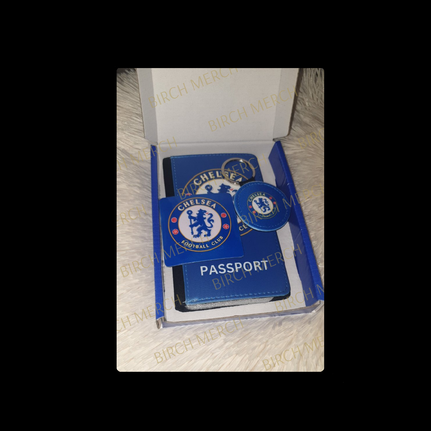 Chelsea Badge Passport Holder Wallet Gift Box Set