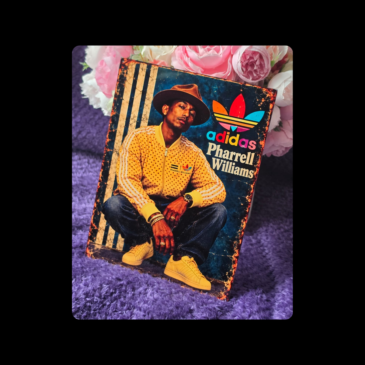Adidas Pharrell Williams Metal Bar Sign 15cm x 20cm