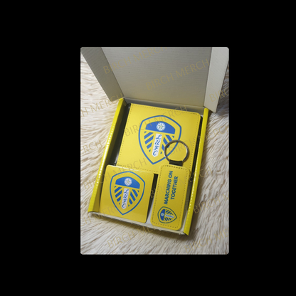 Leeds United Badge Wallet Gift Box Set 1