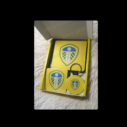 Leeds United Badge Wallet Gift Box Set 2