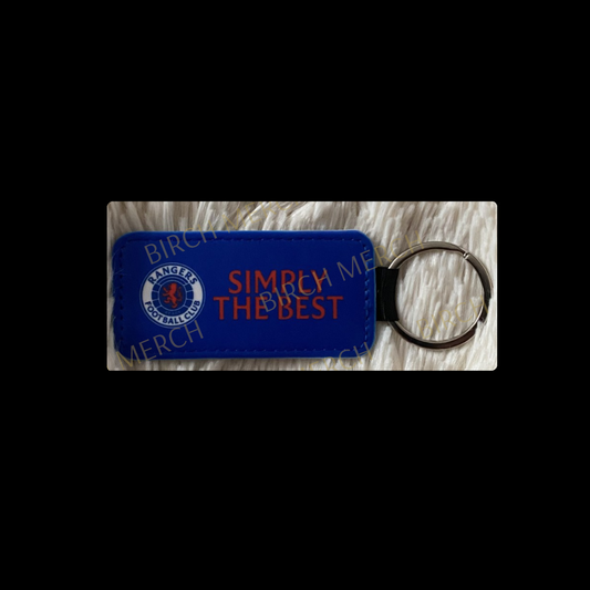 Glasgow Rangers Simply The Best Rectangular Keyring 4cm x 8cm