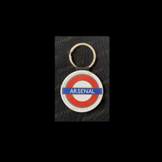 Arsenal Tube Sign Round Keyring 5cm