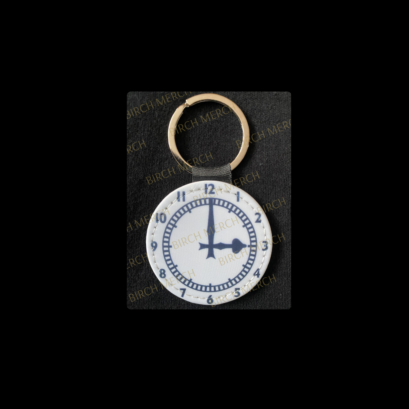 Arsenal Clock End Clock Round Keyring 5cm