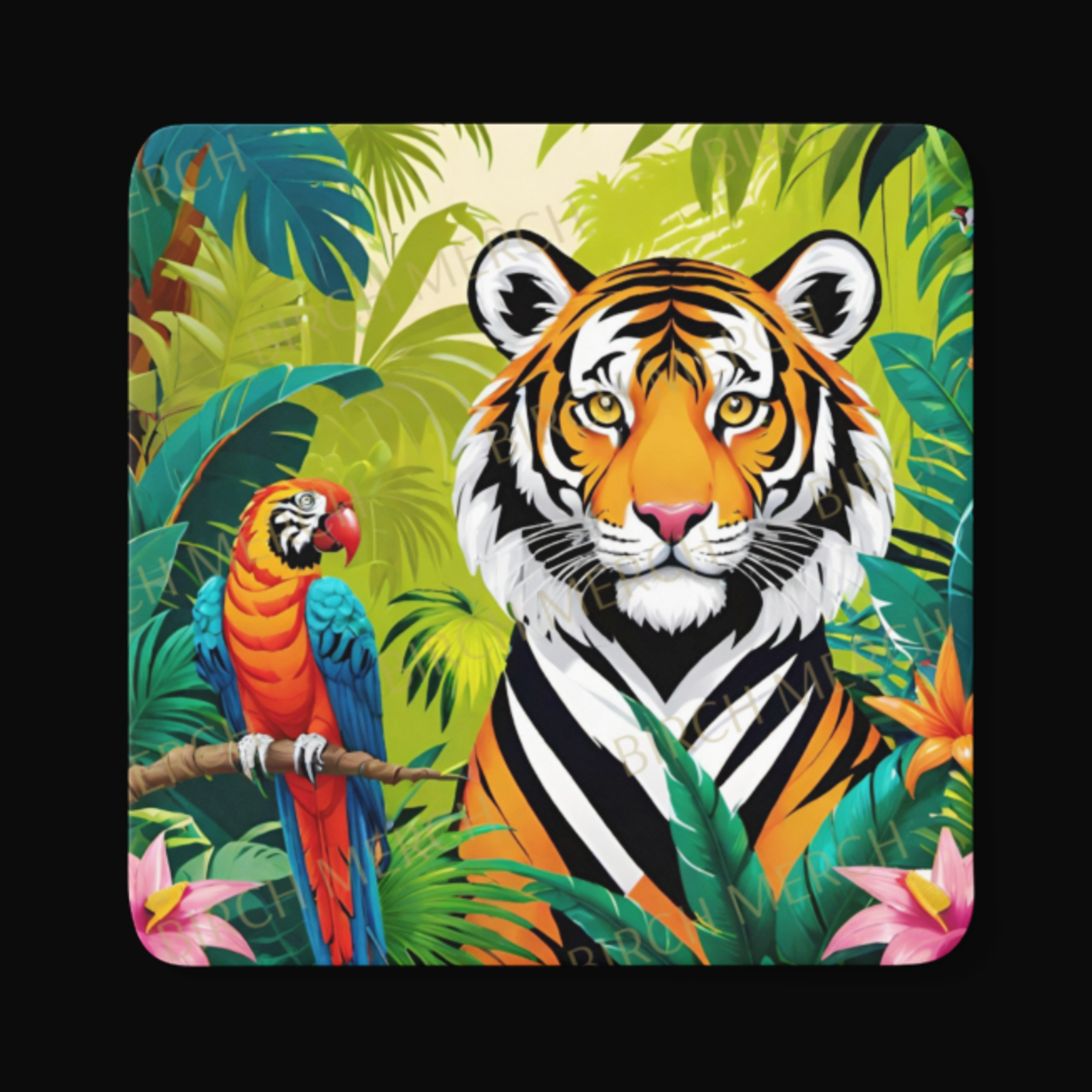 Jungle Square Coaster 9cm x 9cm Design 3