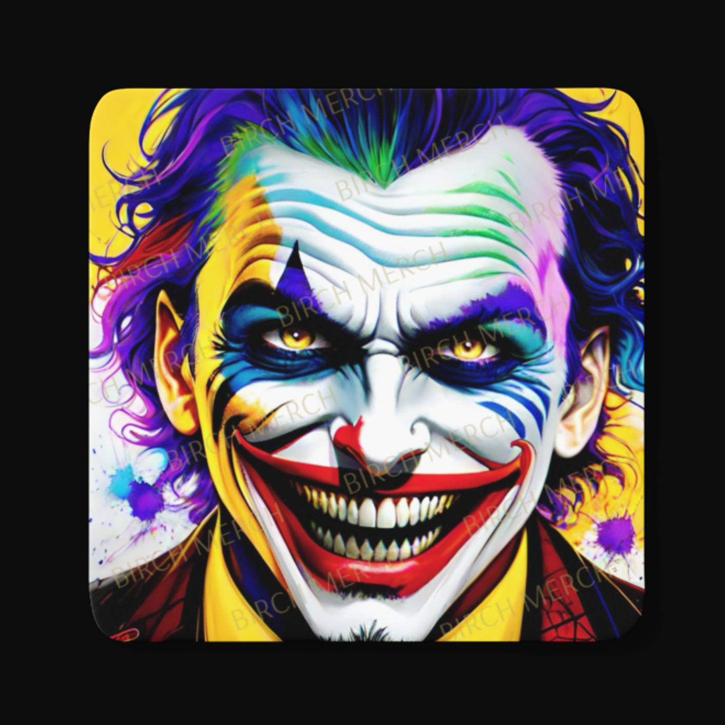 Joker Square Coaster 9cm x 9cm Design 3