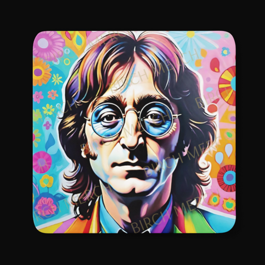 John Lennon Square Coaster 9cm x 9cm Design 3