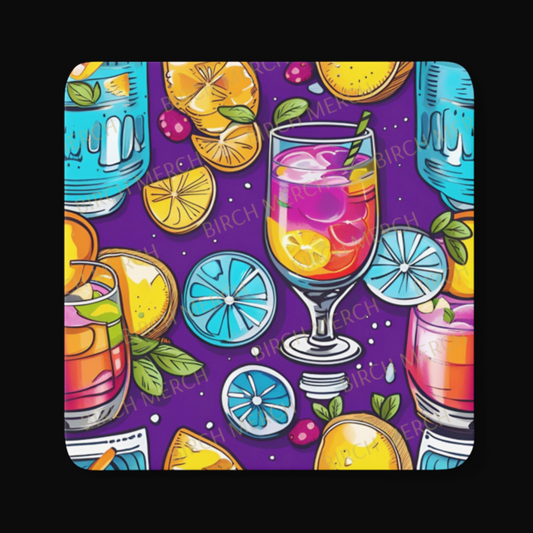 Gin & Tonic Square Coaster 9cm x 9cm Design 3