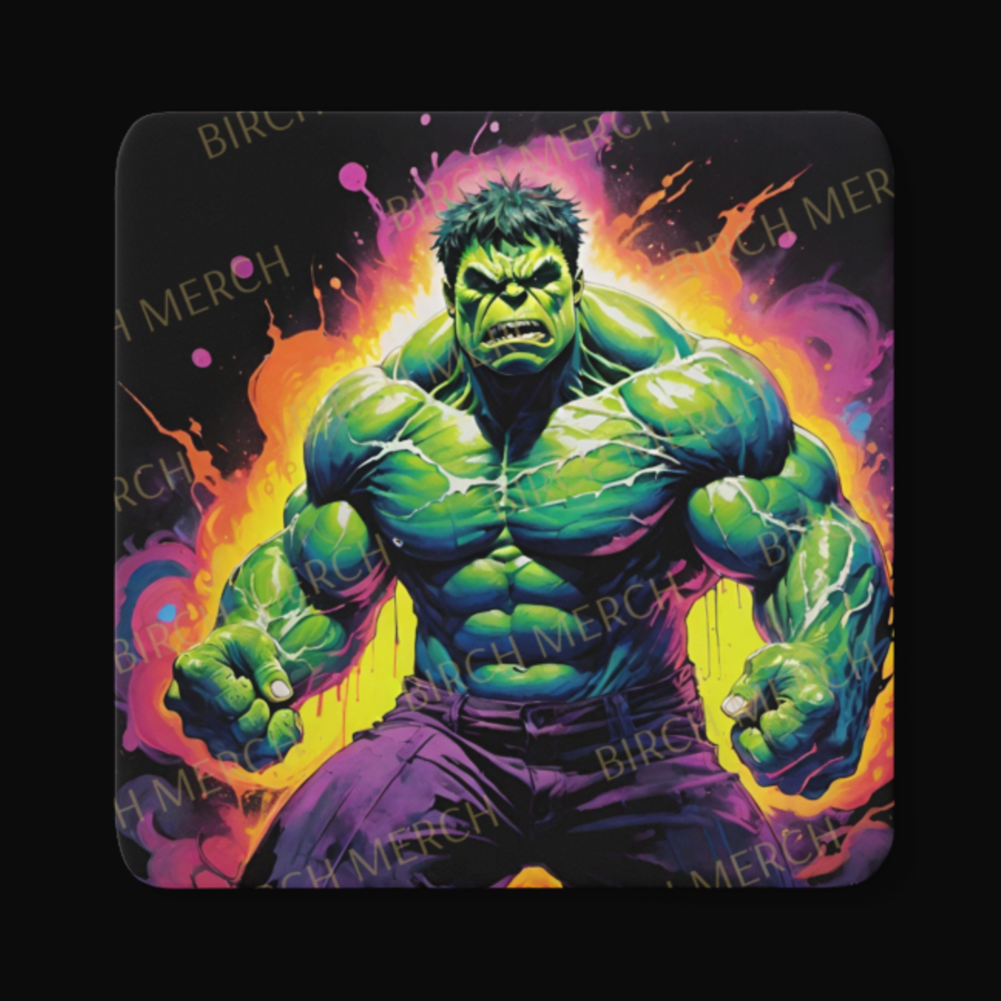 Hulk Square Coaster 9cm x 9cm Design 3