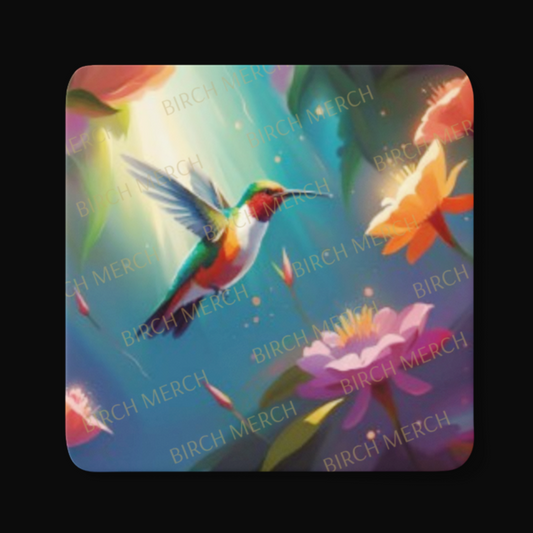 Hummingbird Square Coaster 9cm x 9cm Style A Design 3