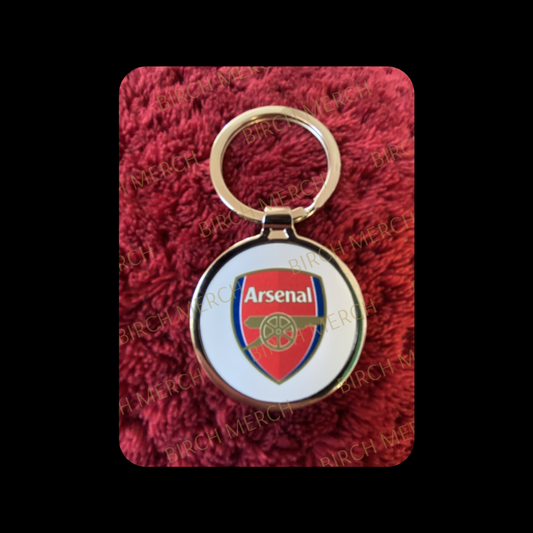 Arsenal Badge Round Metal Keyring 4cm