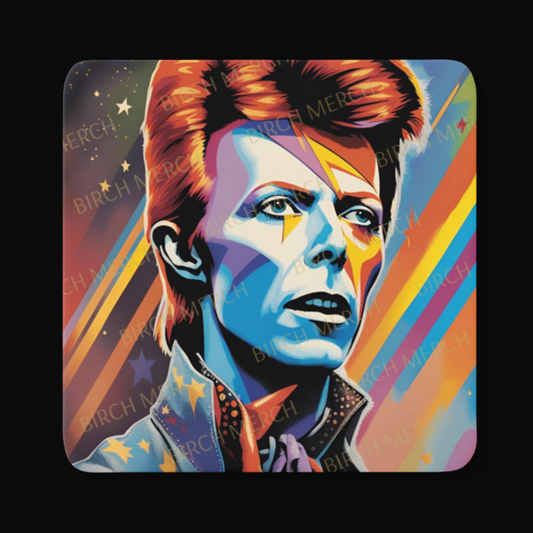 David Bowie Square Coaster 9cm x 9cm Design 3