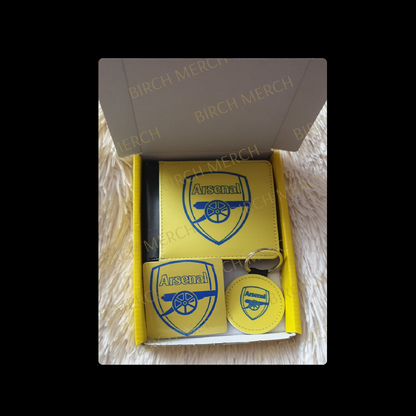 Arsenal Yellow & Blue Badge Wallet Gift Box Set