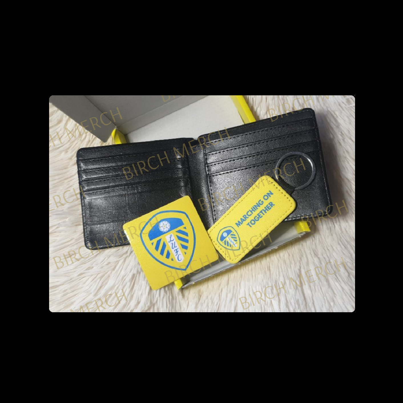 Leeds United Badge Wallet Gift Box Set 1