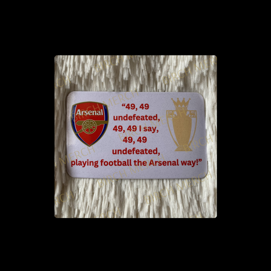 Arsenal 49 Undefeated Rectangular Magnet 9cm x 5.5cm