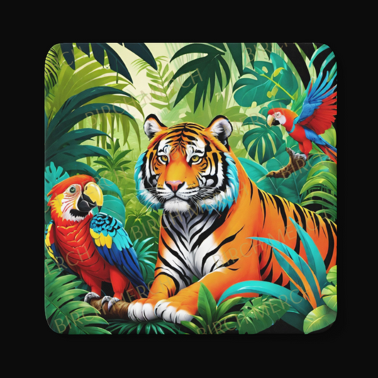 Jungle Square Coaster 9cm x 9cm Design 4