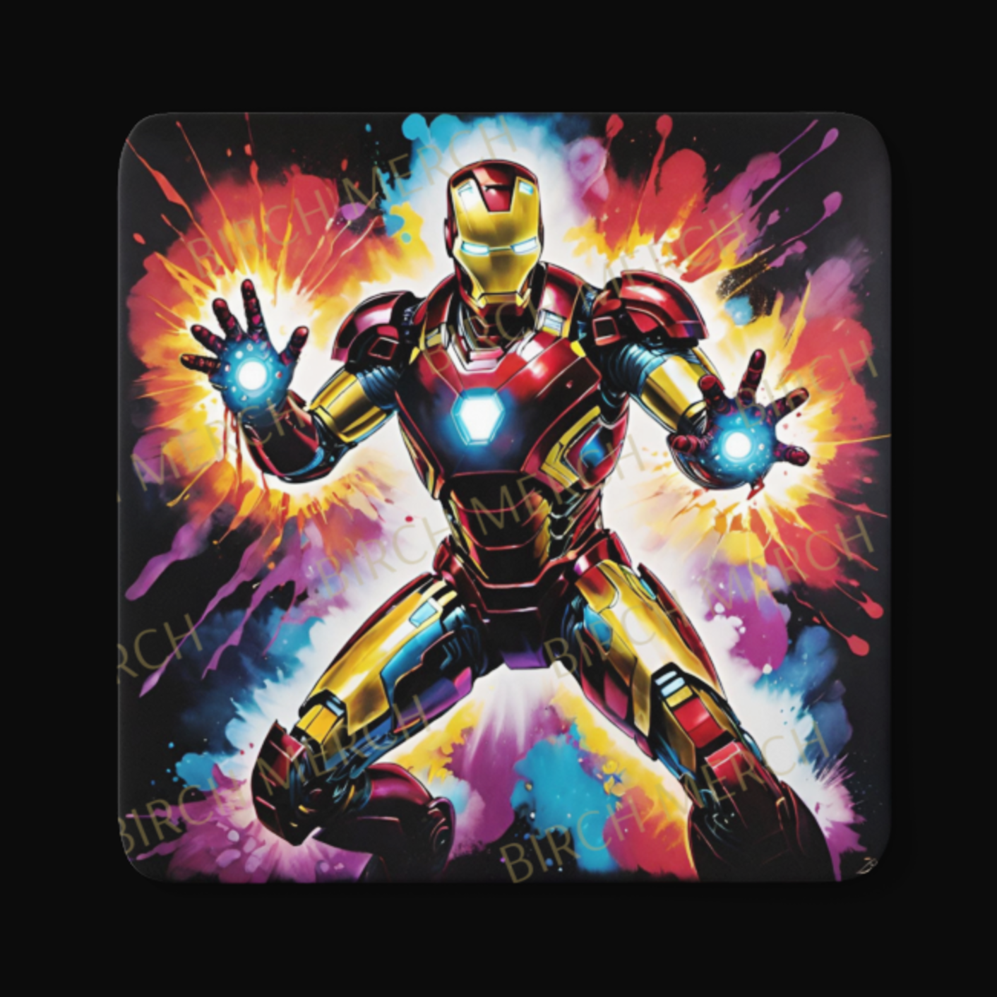 Iron Man Square Coaster 9cm x 9cm Design 4