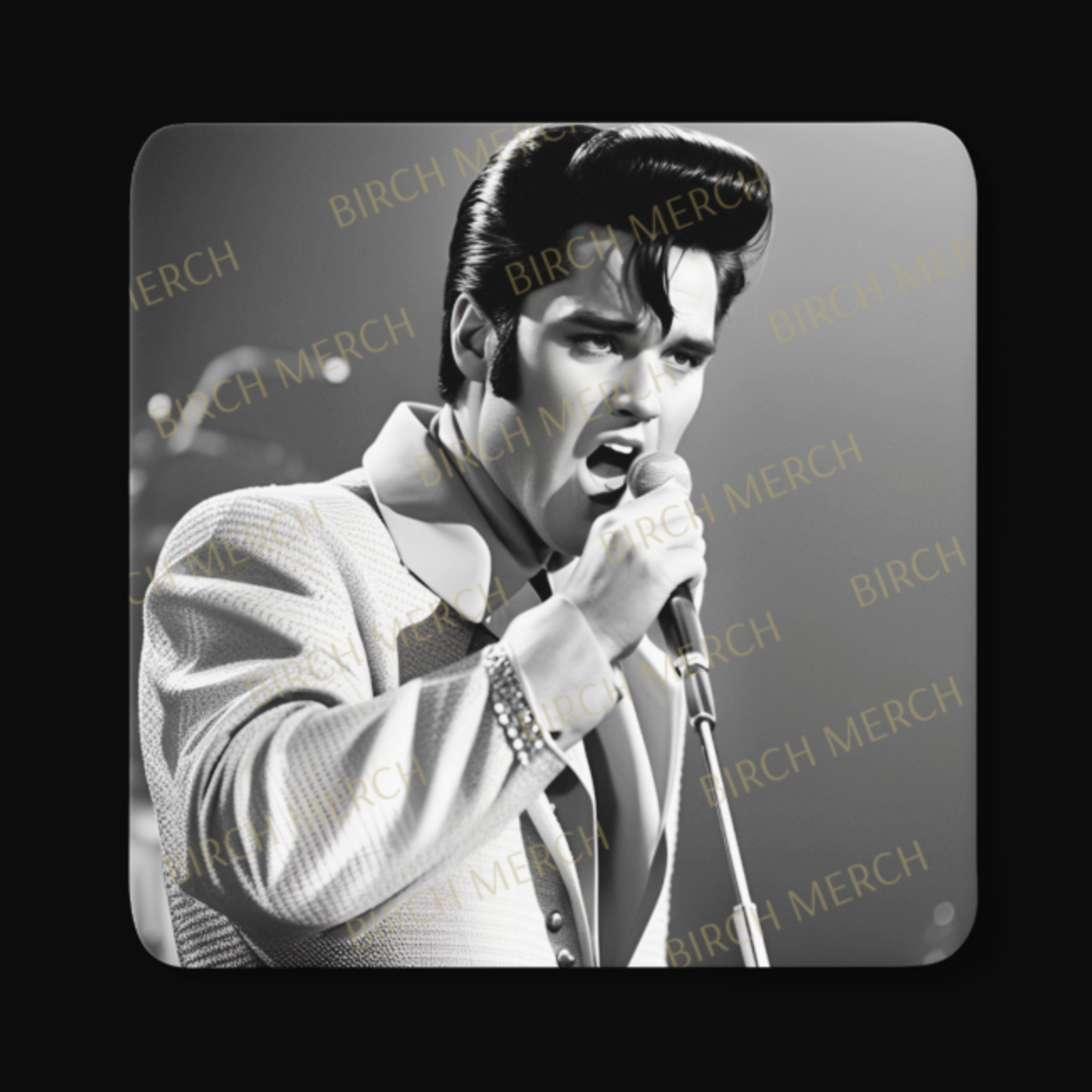 Elvis Presley Square Coaster 9cm x 9cm Design 4