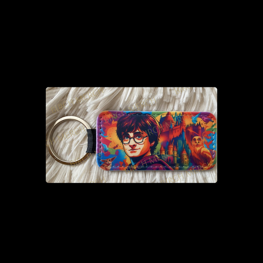 Harry Potter Rectangular Keyring 8cm x 4cm Design 4