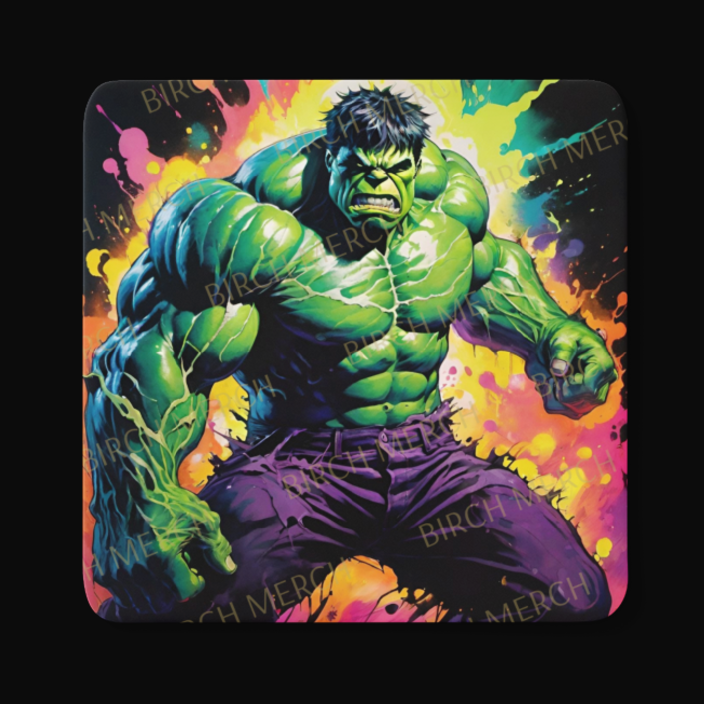 Hulk Square Coaster 9cm x 9cm Design 4