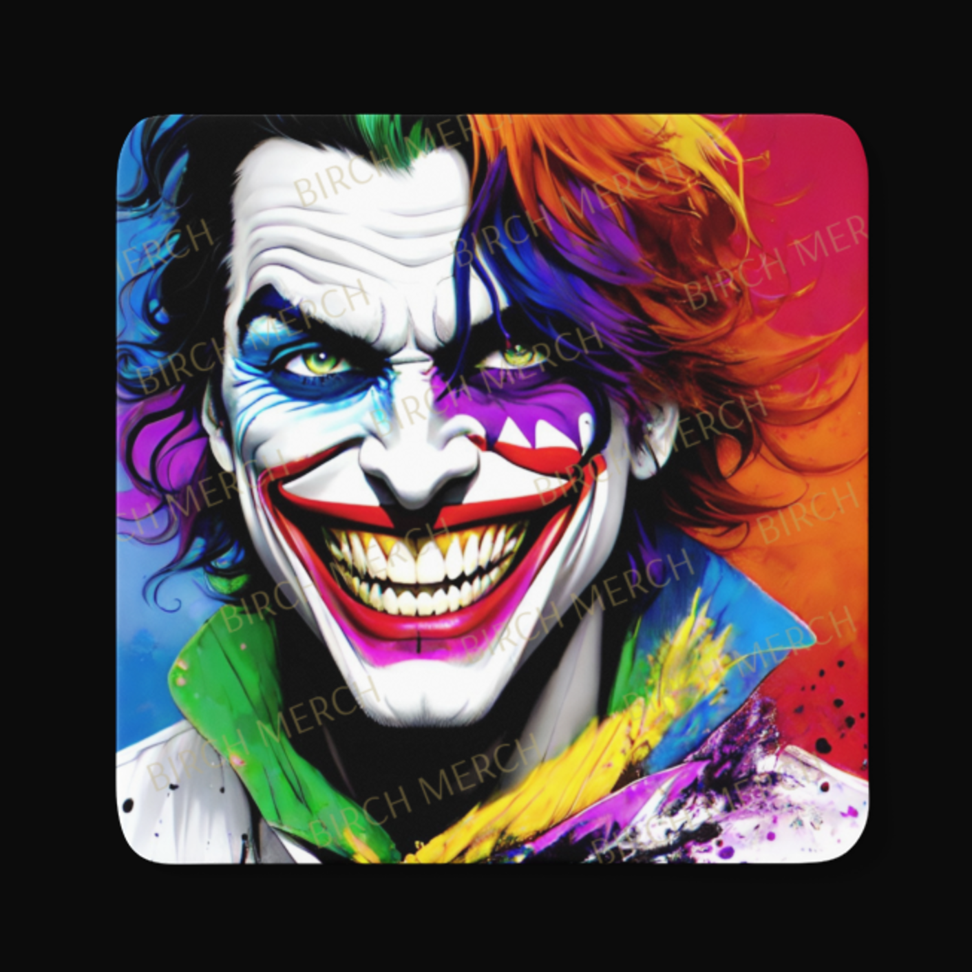 Joker Square Coaster 9cm x 9cm Design 4