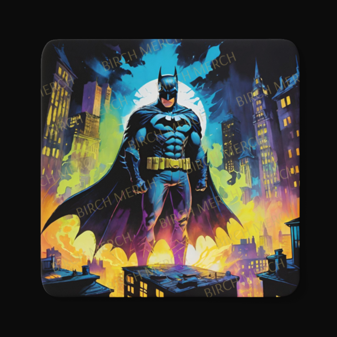 Batman Square 8 Coaster Set 9cm x 9cm