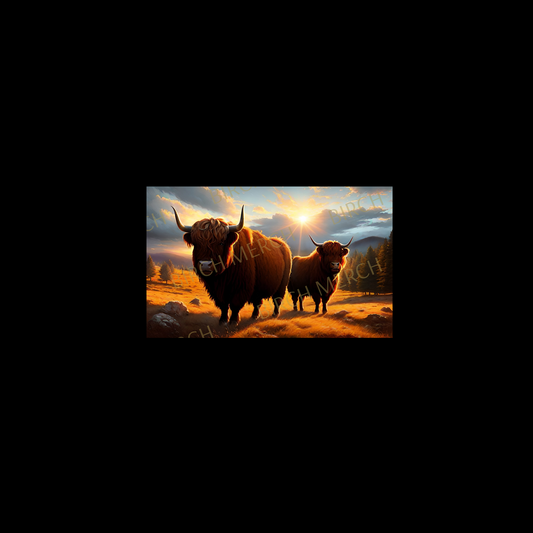 Cow Rectangular Magnet 9cm x 5.5cm Design 4