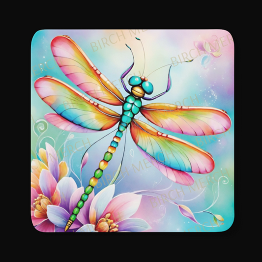 Dragonfly Square Coaster 9cm x 9cm Design 5