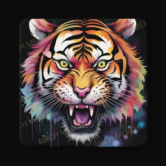 Tiger Square Coaster 9cm x 9cm Design 5